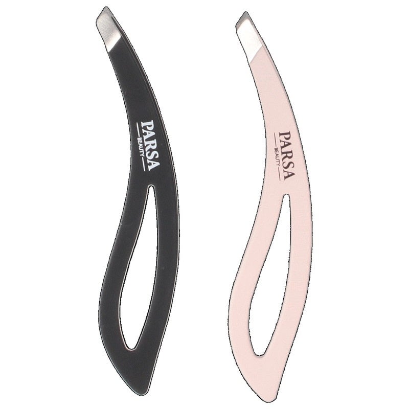 Parsa Design-Pinzette schräg schwarz+rose