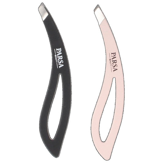Parsa Design-Pinzette schräg schwarz+rose