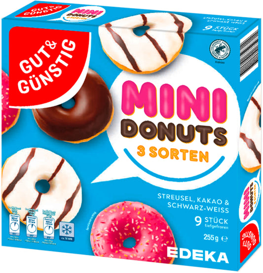 GUT&GÜNSTIG Mini Donuts 3 Sorten 255g