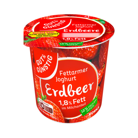 GUT&GÜNSTIG Fruchtjoghurt fettarm Erdbeere Kleiner Kauf 1,8% 150g