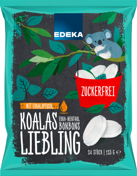 EDEKA Euka-Menthol Bonbons zuckerfrei 125g