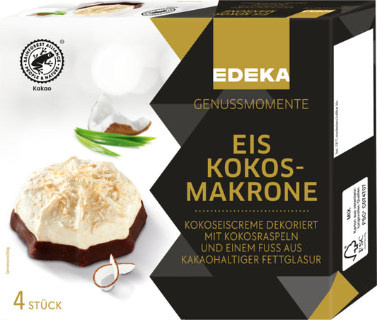 EDEKA Genussmomente Eis Kokosmakronen 4x70ml