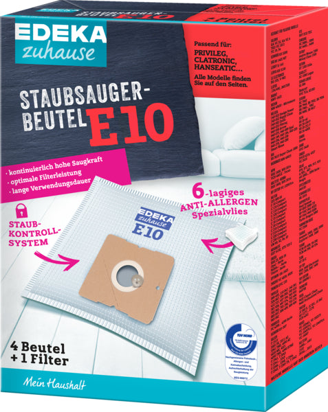 EDEKA zuhause Staubsaugerbeutel E10