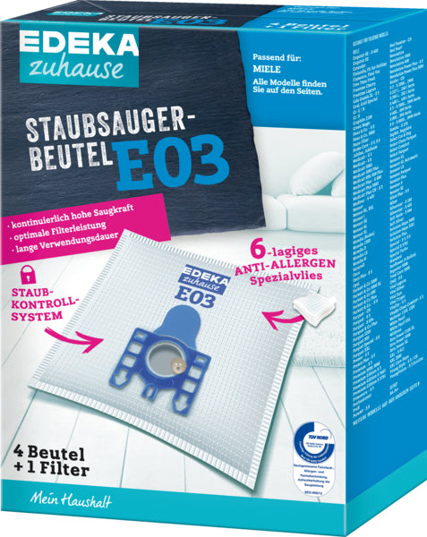 EDEKA zuhause Staubsaugerbeutel E03