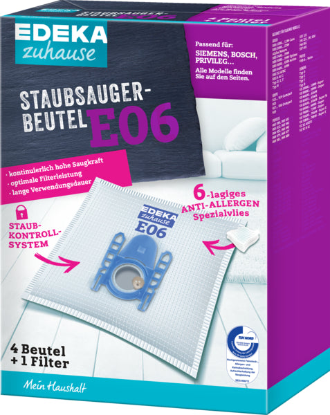 EDEKA zuhause Staubsaugerbeutel E06