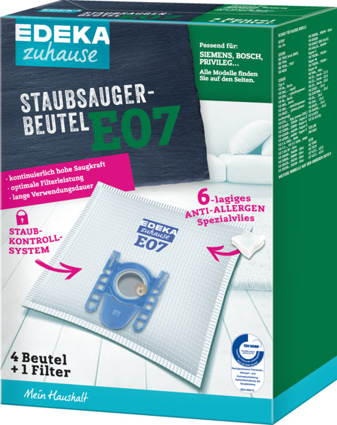 EDEKA zuhause Staubsaugerbeutel E07 4ST