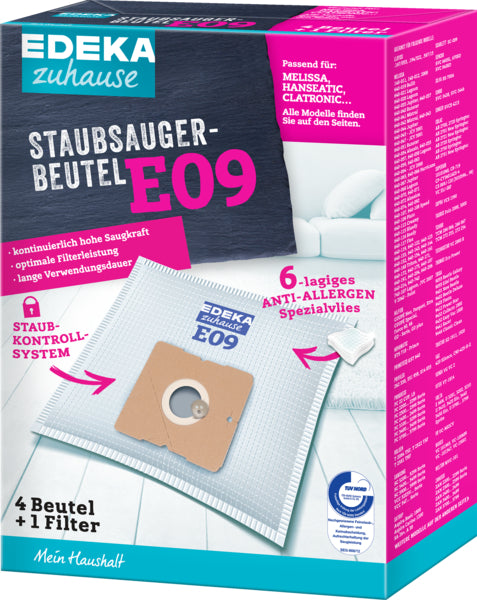 EDEKA zuhause Staubsaugerbeutel E09