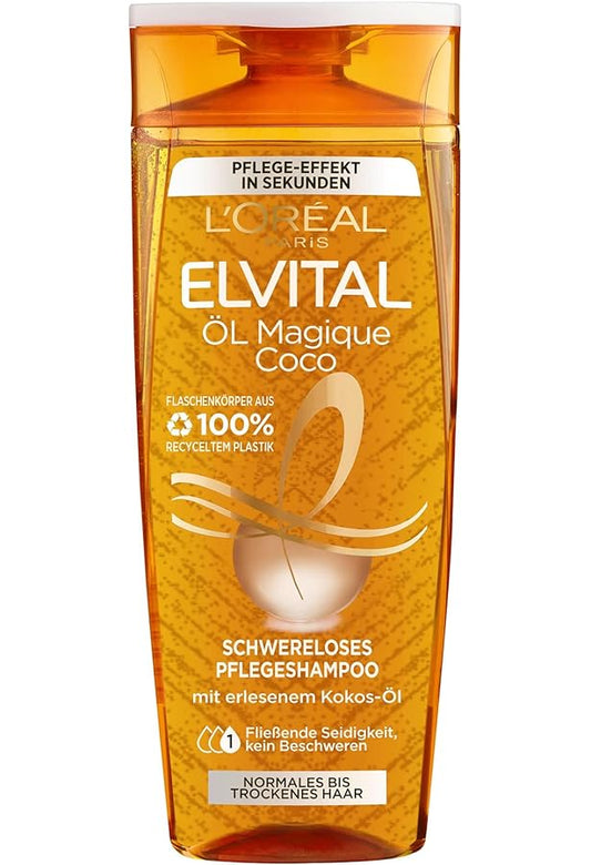 Elvital Shampoo Öl Magique Coco aus erlesenem Kokos-Öl für normales bis trockenes Haar 300ml