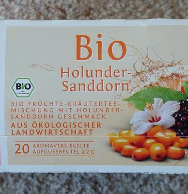 Bio Bünting Tee Holunder Sanddorn 20ST 40g