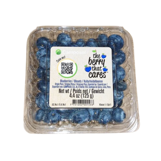 Kulturheidelbeeren Peru Klasse I 125g Klarsichtpackung