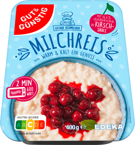 GUT&GÜNSTIG Milchreis mit Kirschen in fruchtiger Sauce 400g