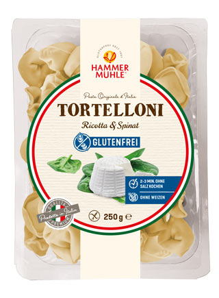 Hammermühle Tortelloni Ricotta Spinat glutenfrei 250g