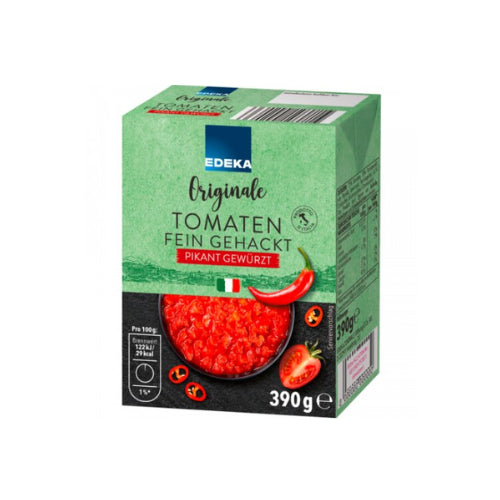 EDEKA Herzstücke Tomaten fein gehackt pikant gewürzt 390g