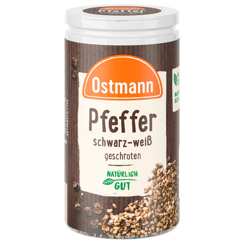 Ostmann Pfeffer schwarz/weiß geschrotet 40g
