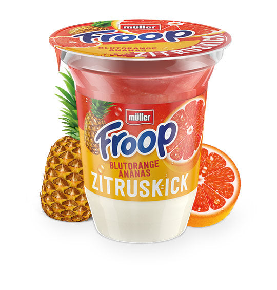 Müller Froop Limitiert Blutorange-Ananas 150g