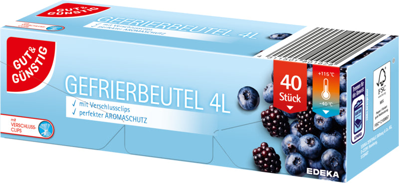 GUT&GÜNSTIG Gefrierbeutel 4l 40ST