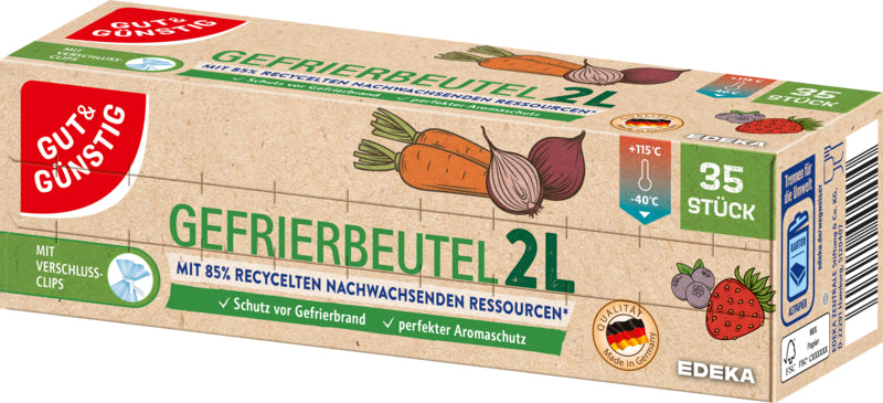 GUT&GÜNSTIG Gefrierbeutel recycelt 2l 35ST