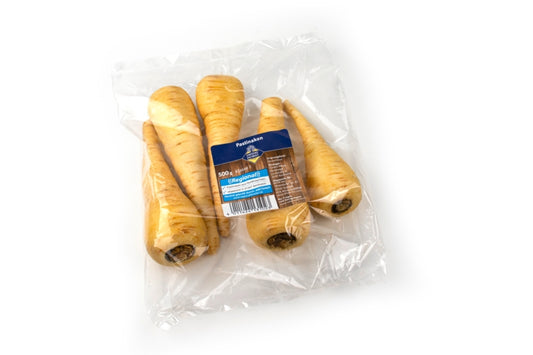 Unsere Heimat Pastinaken Deutschland Klasse I 500g Schale mit Flowpack