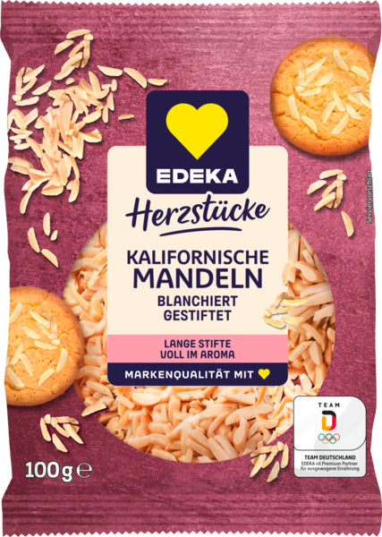 EDEKA Herzstücke Kalifornische Mandeln blanchiert gestiftelt 100g