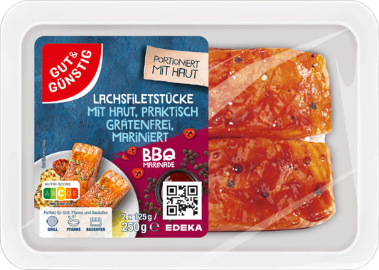 GUT&GÜNSTIG Lachsfilet Barbecue 250g
