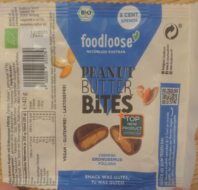 Bio Foodloose Peanut Butter Bites Erdnussmus 40g