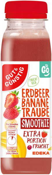 GUT&GÜNSTIG Erdbeer-Banane-Traube Smoothie 250ml DPG