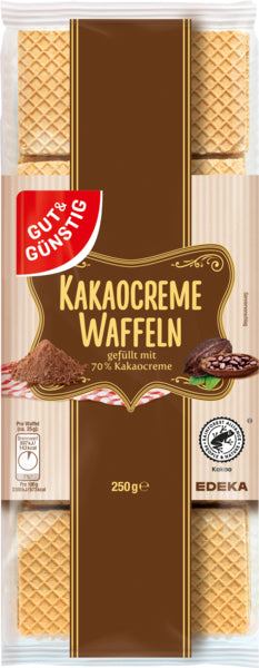 GUT&GÜNSTIG Waffeln mit Kakaocremefüllung 250g