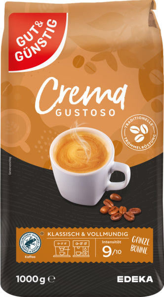 GUT&GÜNSTIG Crema Gustoso ganze Bohnen 1000g