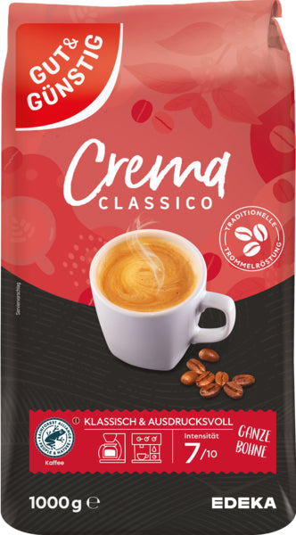 GUT&GÜNSTIG Crema Classico ganze Bohnen 1000g