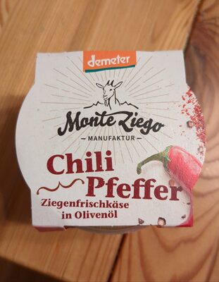 Demeter Monte Ziego Ziegenfrischkäse in Olivenöl&Chili-Pfeffer 45% Vollfettstufe 115g