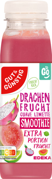 GUT&GÜNSTIG Smoothie Apfel Drachenfrucht Guave Limette 250ml DPG