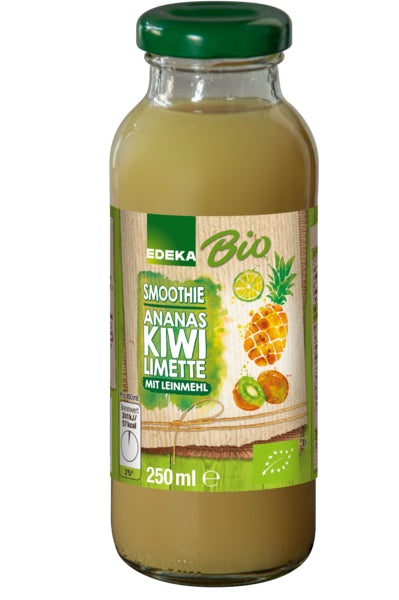 Bio EDEKA Smoothie Kiwi Limette Leinmehl 250ml