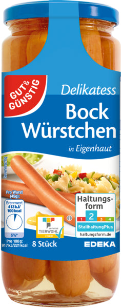 GUT&GÜNSTIG Bockwürstchen 8ST 530g ITW