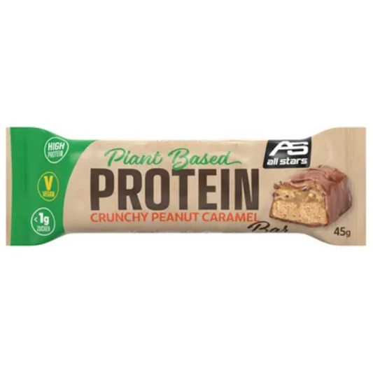 All Stars Plant Based Protein Crunchy Peanut Caramel Bar 45g