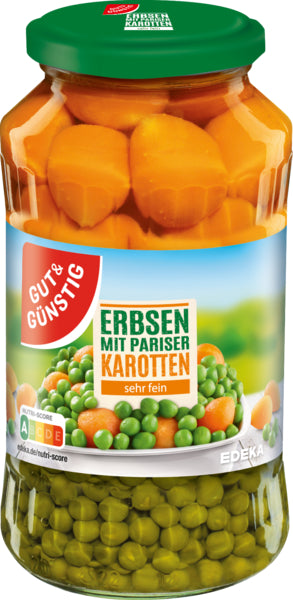 GUT&GÜNSTIG Erbsen mit Pariser Karotten sehr fein 660g