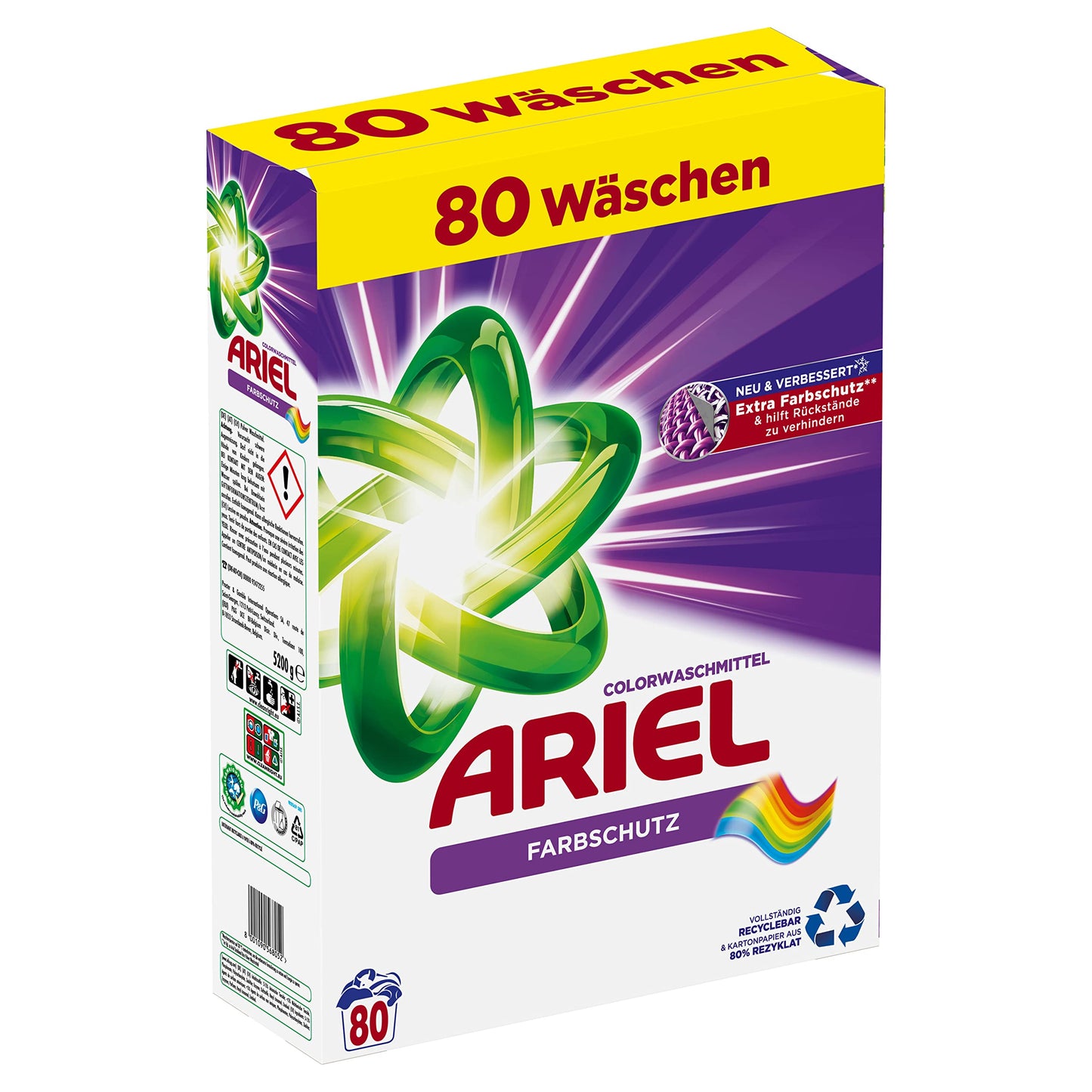 Ariel Colorwaschmittel Pulver 80WL 4,8kg