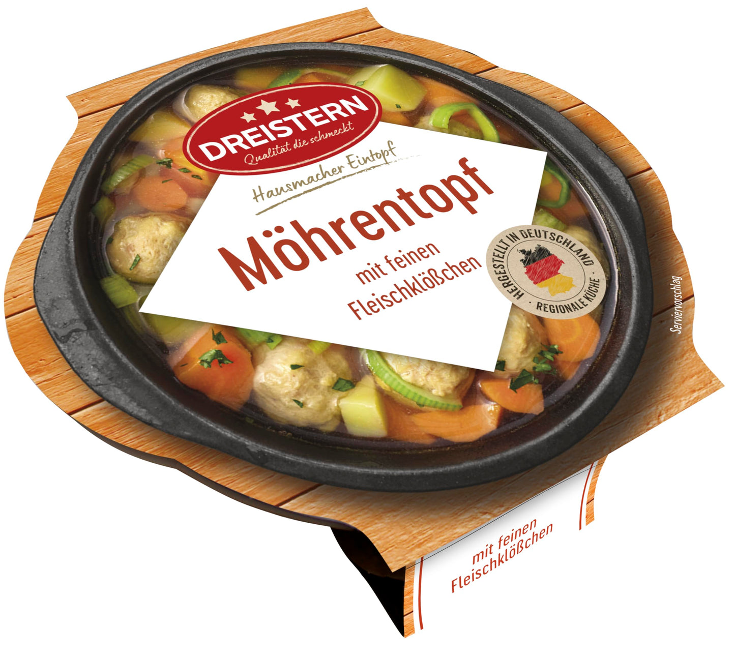 Dreistern Terrine Möhren-Eintopf mit feinen Fleischklößchen 400g