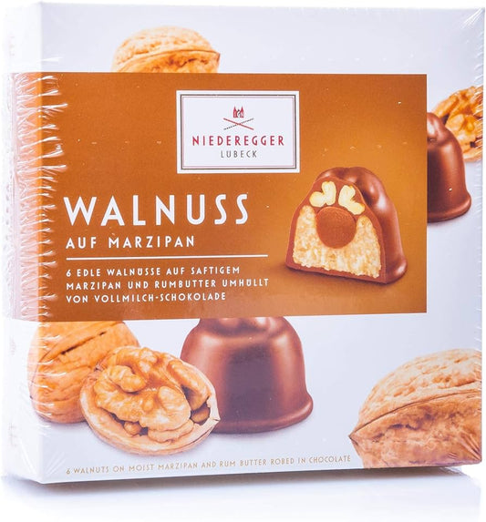 Niederegger Marzipan Pralines Walnuss auf Marzipan 102g