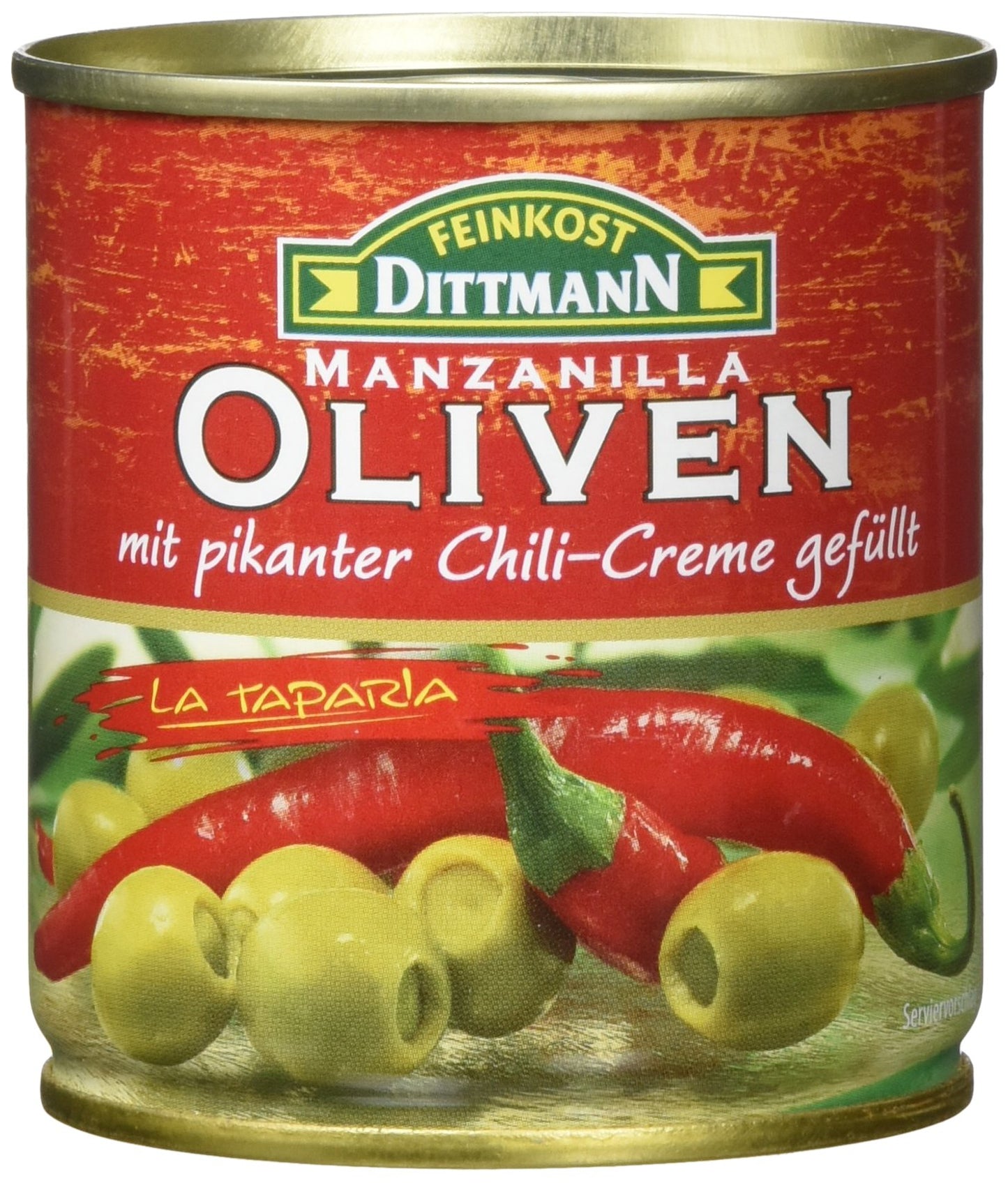 Feinkost Dittmann Oliven gefüllt mit Chilicreme 200g