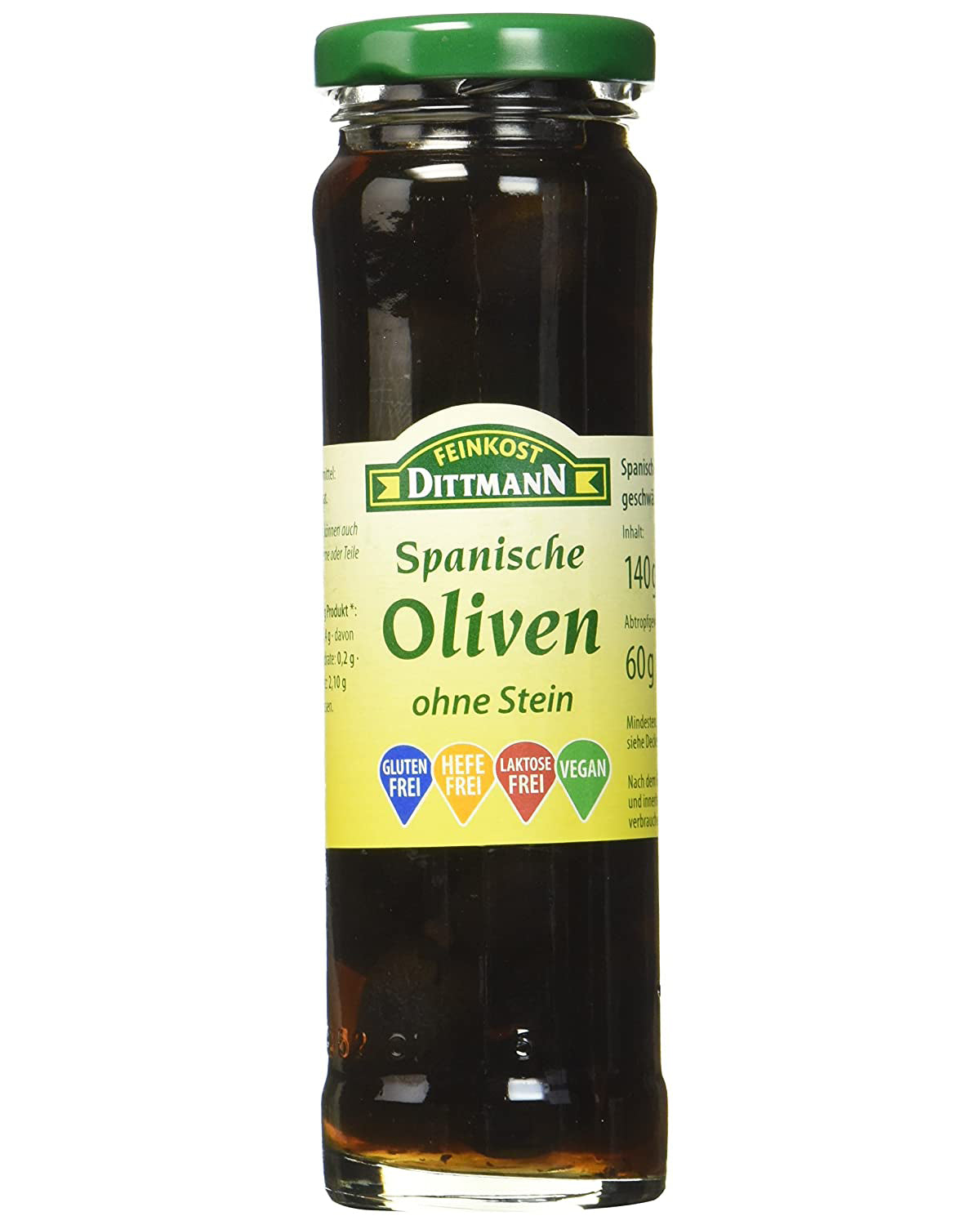 Feinkost Dittmann Oliven schwarz ohne Stein 140g