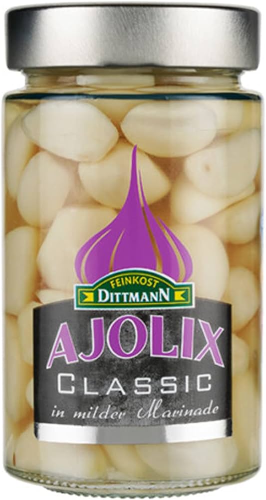 Feinkost Dittmann Ajolix Classic Knoblauch in salzig-sauer Lake 235g