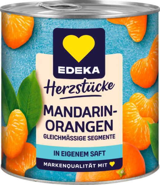 EDEKA Herzstücke Mandarin-Orangen in Saft vollfruchtig ohne Zucker 300g