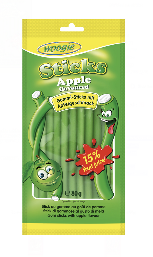 Woogie Apple Sticks mit Füllung 80g