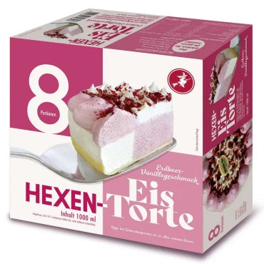 Hexen Eis Torte Erdbeer-Vanille 1l