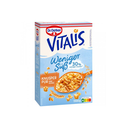 Dr.Oetker Vitalis Müsli Knusper Pur weniger süß 1,5kg