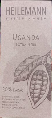 Heilemann Tafel Uganda 80% Bitter 80g