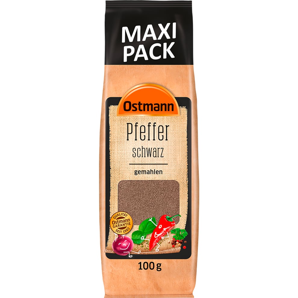 Ostmann Pfeffer schwarz gemahlen 100g