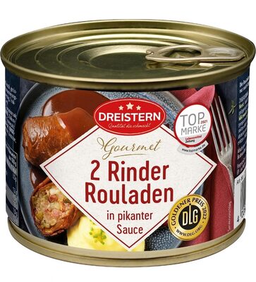 Dreistern Zwei Rinderrouladen in pikanter Sauce 500g