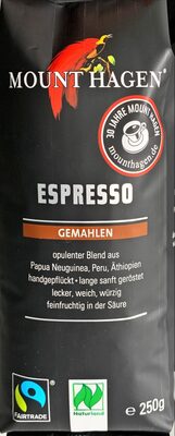 Bio Mount Hagen Espresso gemahlen Fair Trade 250g