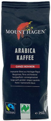 Bio Mount Hagen Röstkaffee Arabica ganze Bohne 250g